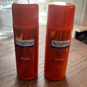 AcneFree cleansing wash and corrective toner